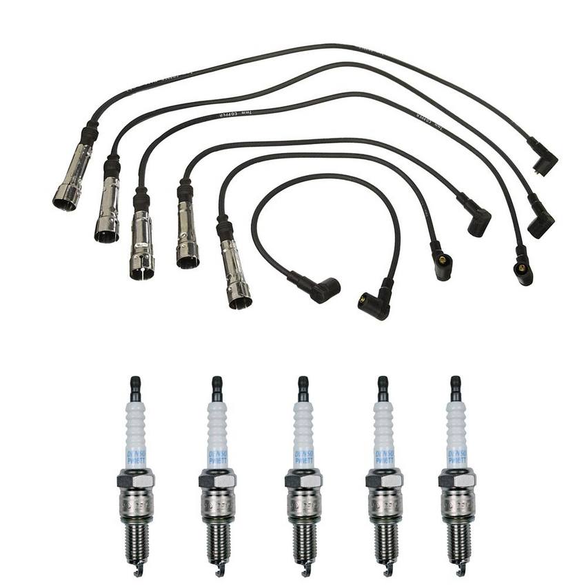 Audi Ignition Wire Kit (7mm) (5 Pieces) - 101000039AB - Denso